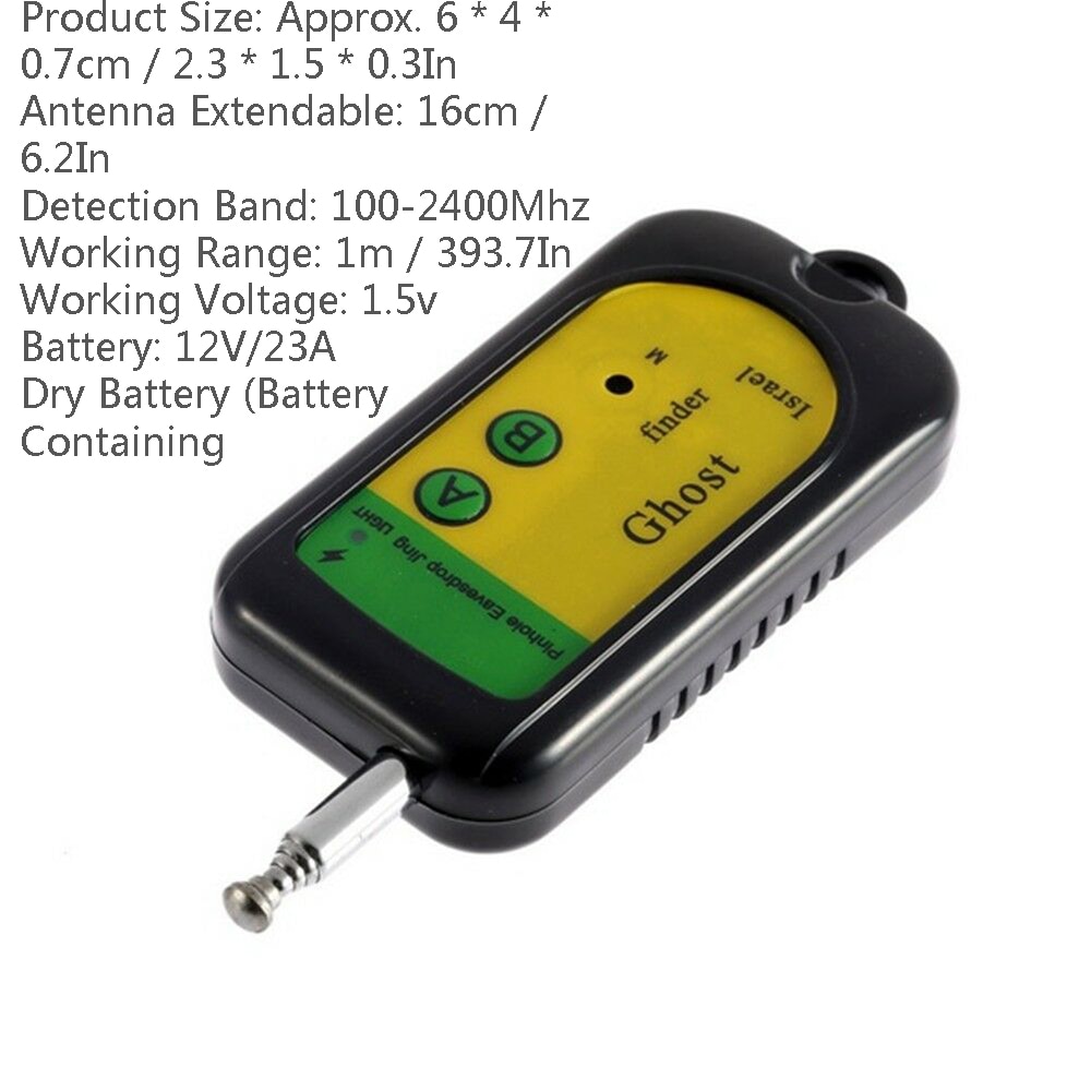 100-2400 MHZ GSM Alarm Wireless Signal RF Tracer Mini Camera Finder Ghost Sensor Device Radio Check 1pcs -
