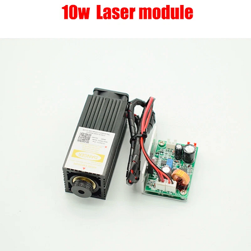 450nm 10000mw 12v High Power TTL Adjustable Focus Blue Laser Module DIY Laser Engraver Accessories 10w Laser Head