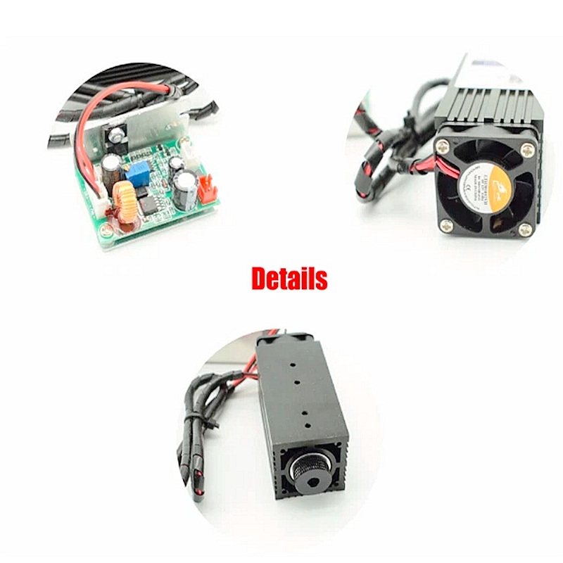 450nm 10000mw 12v High Power TTL Adjustable Focus Blue Laser Module DIY Laser Engraver Accessories 10w Laser Head - Image 2