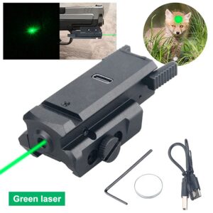 Tactical Led Flashlight With Green Laser Sight