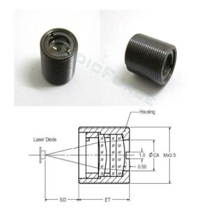 Collimating Full Thread Glass Lens w/ Three Layers Coated for 405nm-450nm Violet Blue Laser Diode Pack of 2