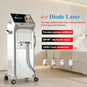 Professional Best 3000W 808nm Ai Diode Laser Hair Removal Machine 4 Wave Permanent Painless DCS Ice with 4 Replaceable Spot Size