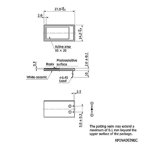 hamamatsu Si PIN photodiode S2744-08 Large active area Si PIN photodiodes - Image 3