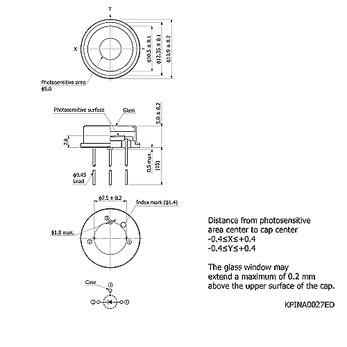 hamamatsu Si PIN photodiode S3071 Large area, high-speed Si PIN photodiode - Image 3
