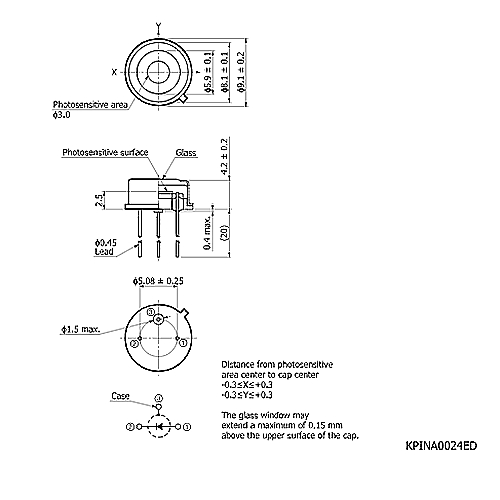 hamamatsu Si PIN photodiode S3072 Large area, high-speed Si PIN photodiode - Image 3