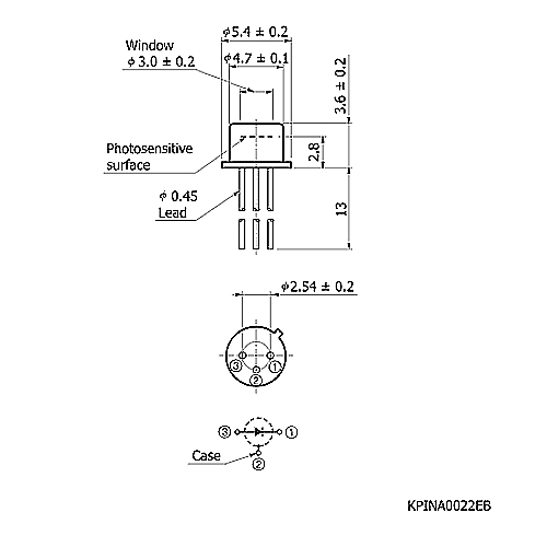 hamamatsu Si PIN photodiode S5971 High-speed response (100 MHz) - Image 3