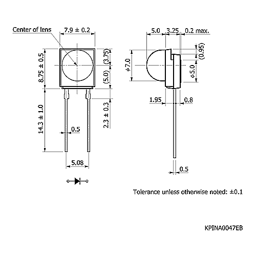 hamamatsu Si PIN photodiode S6036-01 φ7 mm lens plastic package - Image 3