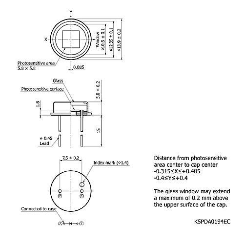 hamamatsu Si photodiode S1336-44BK UV to near IR for precision photometry - Image 3