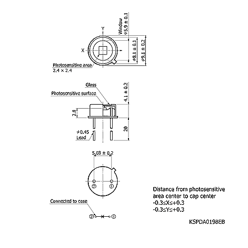 hamamatsu Si photodiode S1336-5BQ UV to near IR for precision photometry - Image 3