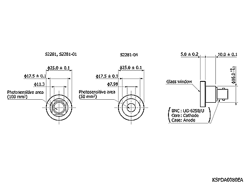 hamamatsu Si photodiode S2281 Si photodiode with BNC connector - Image 3
