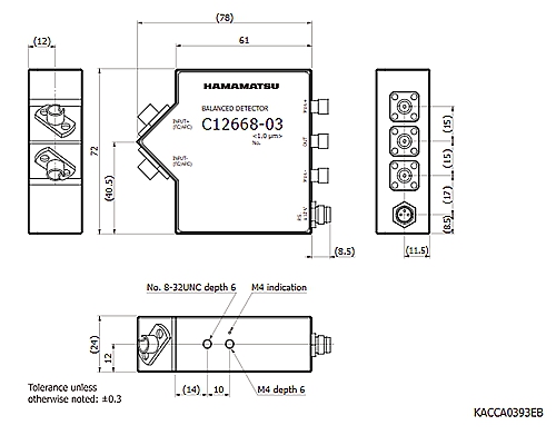 hamamatsu Balanced detector C12668-03 Balanced detectors with reduced multiple reflections (Optimal wavelength band: 1.0 μm) - Image 2