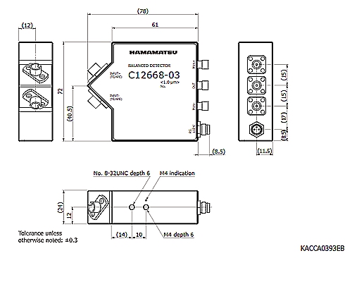 hamamatsu Balanced detector C12668-04 Balanced detectors with reduced multiple reflections (Optimal wavelength band: 1.3 μm) - Image 2