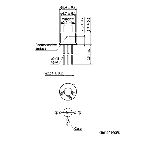hamamatsu InGaAs PIN photodiode G12180-003A Photosensitive area: φ0.3 mm - Image 2