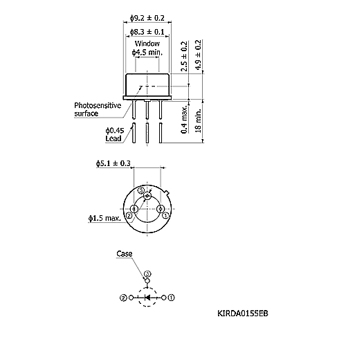 hamamatsu InGaAs PIN photodiode G12180-020A Photosensitive area: φ2 mm - Image 2