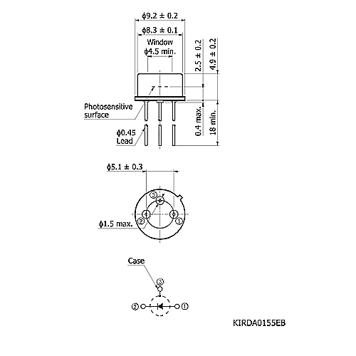hamamatsu InGaAs PIN photodiode G12180-030A Photosensitive area: φ3 mm - Image 2