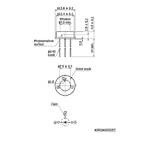 hamamatsu InGaAs PIN photodiode G12180-050A Photosensitive area: φ5 mm - Image 2