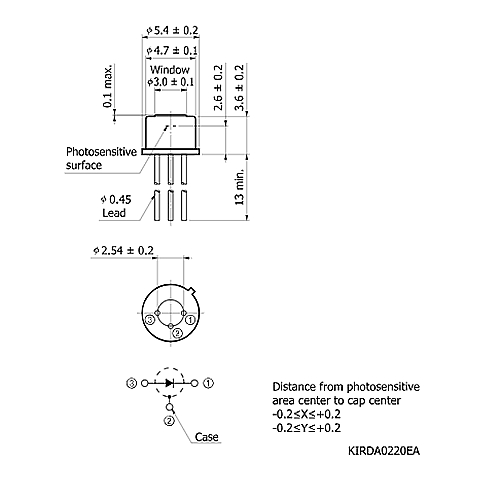 hamamatsu InGaAs PIN photodiode G12181-010K Long wavelength type (cutoff wavelength: 1.9 μm) - Image 2