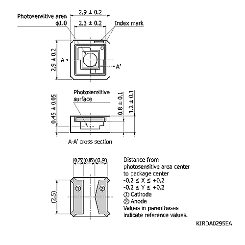 hamamatsu InGaAs PIN photodiode G17191-010K Near infrared detector in surface mount type ceramic package - Image 2