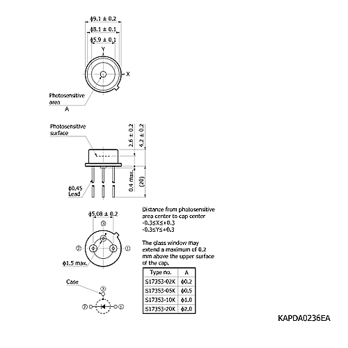 hamamatsu Si APD S17353-20K High sensitivity from short wavelength to 800 nm - Image 2