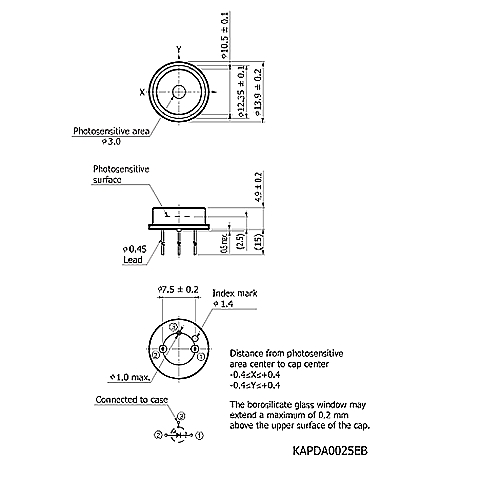 hamamatsu Si APD S8890-30 Long wavelength type APD - Image 2