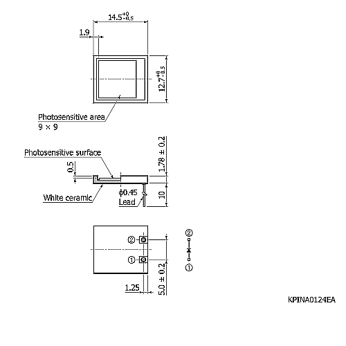 hamamatsu Si PIN photodiode S14605 Large-area Si PIN photodiode for direct radiation detection - Image 3