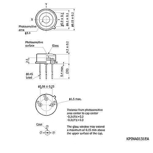 hamamatsu Si PIN photodiode S17348 Si PIN photodiode for visible to infrared photometry - Image 3