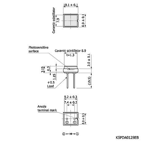 hamamatsu Si photodiode S8193 Detector for X-ray monitors - Image 2