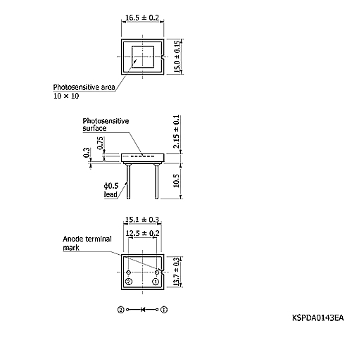 hamamatsu Si photodiode S8552 Vacuum UV (VUV) monitoring photodiodes - Image 3