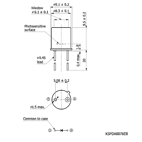 hamamatsu Si photodiode S9219-01 Spectral response like human eye - Image 2