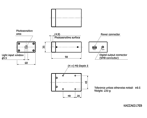 hamamatsu SPAD module C11202-050 1 ch SPAD module (for VIS region) - Image 2