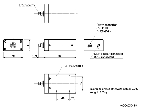 hamamatsu SPAD module C16533-050GD Fiber coupling type 1 ch SPAD module (for VIS to NIR region) - Image 2
