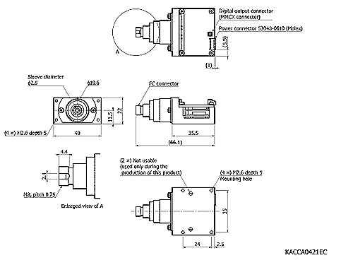 hamamatsu SPAD module C16534-050GD Embedded use, fiber coupling type 1 ch SPAD module (for VIS to NIR region) - Image 2