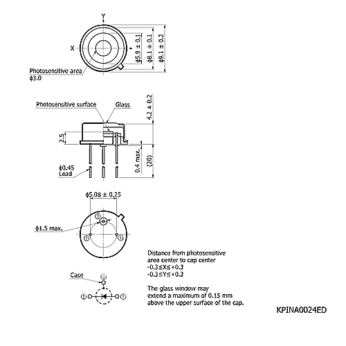 Si PIN photodiode S3072 Large area, high-speed Si PIN photodiode - Image 3