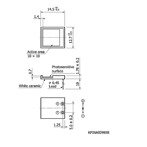 Si PIN photodiode S3590-09 Large photosensitive area Si PIN photodiode - Image 3