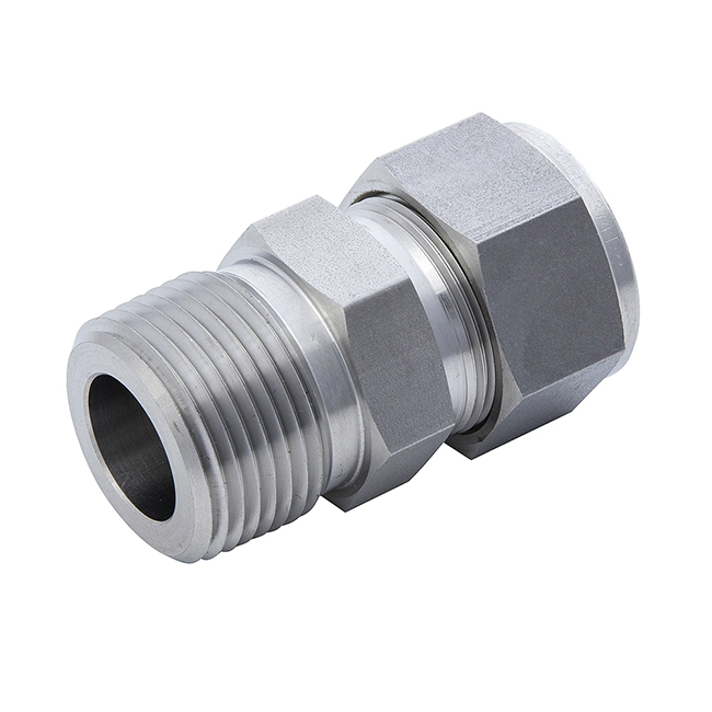 Compression Ferrule Fittings Male Elbow,Two Ferrule Tube Fittings Connector Adapter Stainless Steel 316L