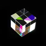 X-Cube Six Sided Bright Light Cube Stained Glass Beam Splitting Prism Optical Lens