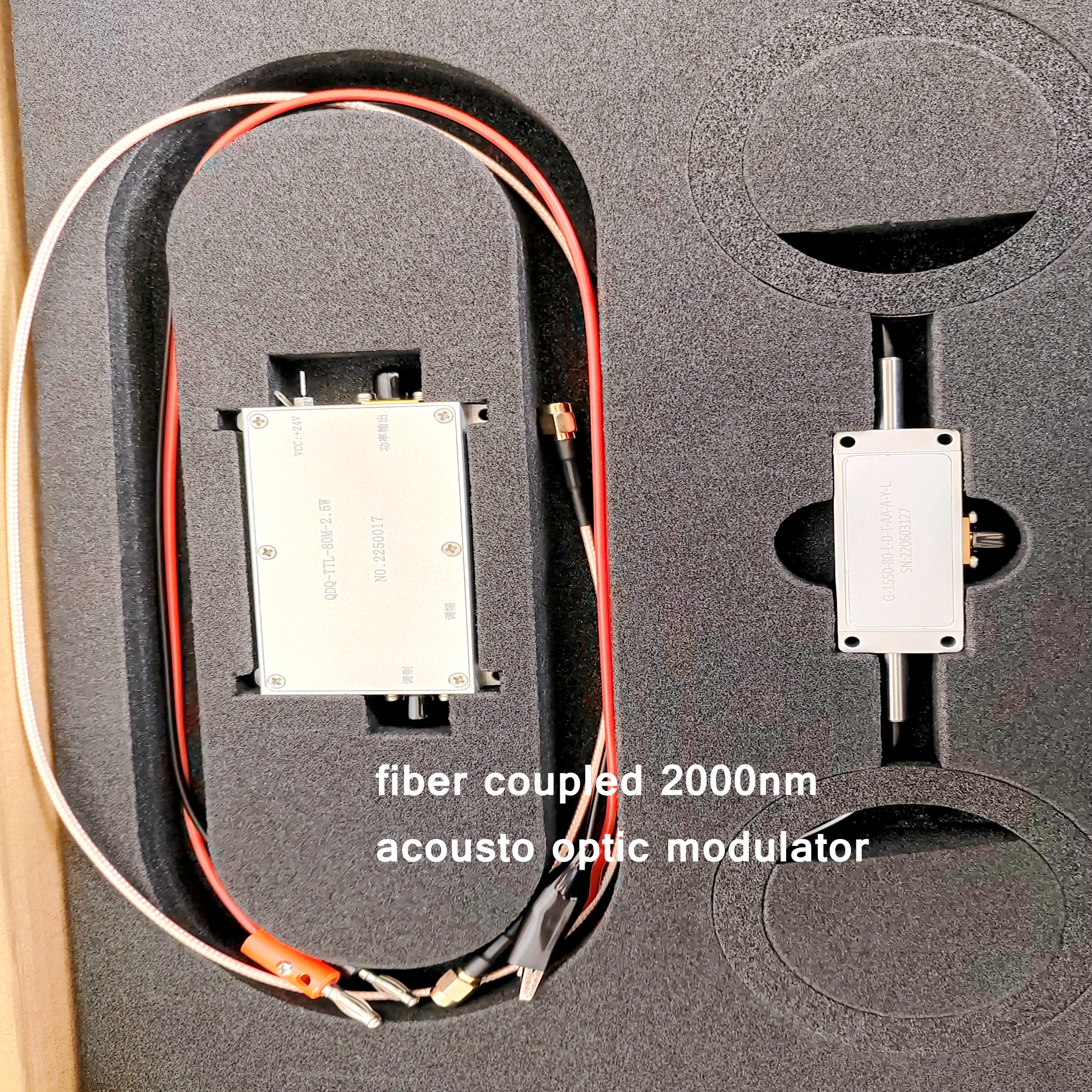 fiber coupled 2000nm IR AOM in one unit 